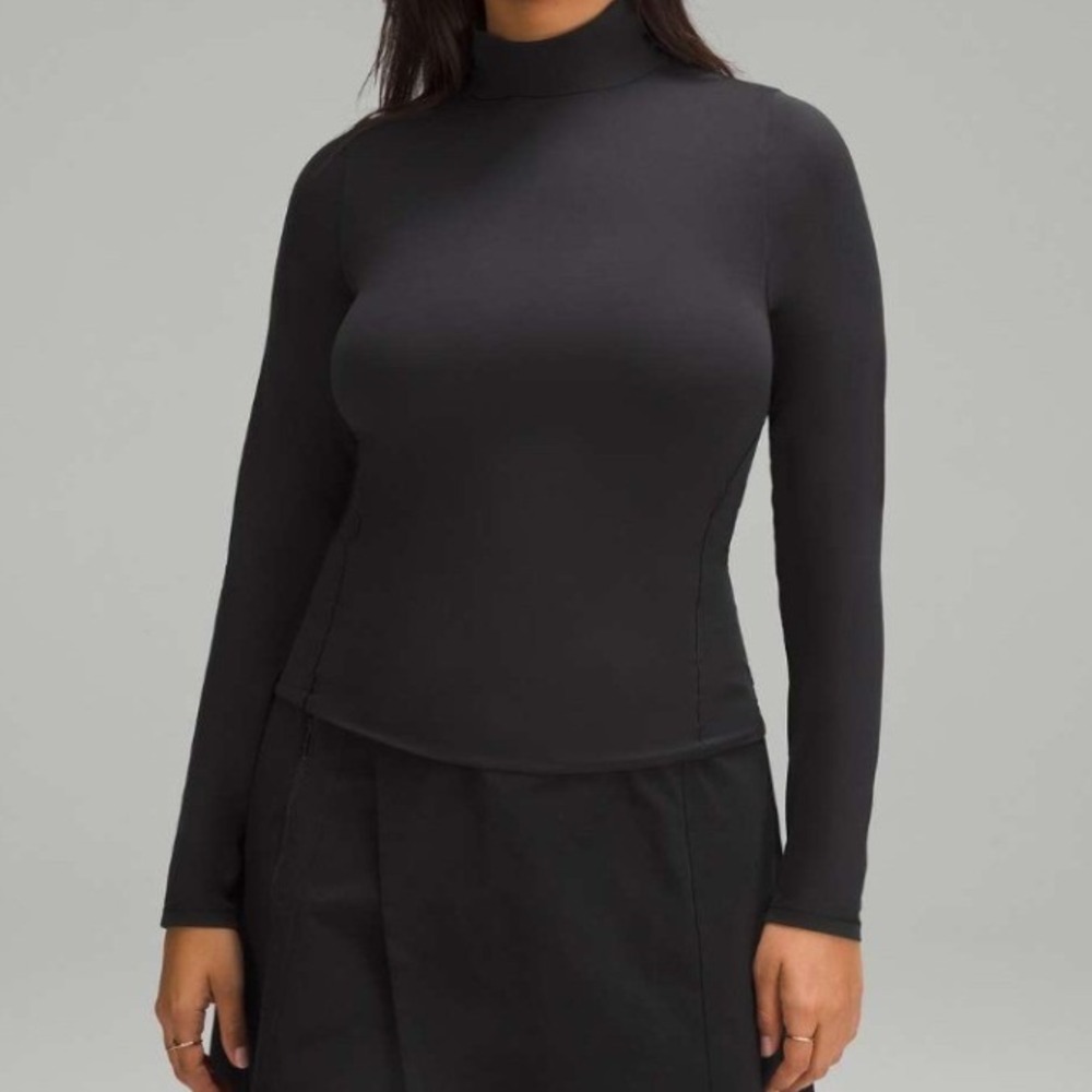 Lululemon Wundermost Ultra-Soft Nulu Long-Sleeve Turtleneck Black Base Layer XL